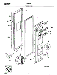 02 - Freezer Door parts for Frigidaire Refrigerator FRS26WQHD0 from AppliancePartsPros.com