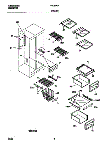 05 - Shelves parts for Frigidaire Refrigerator FRS26WQHD1 from AppliancePartsPros.com