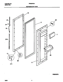 03 - Refrigerator Door parts for Frigidaire Refrigerator FRS26WQHW0 from AppliancePartsPros.com