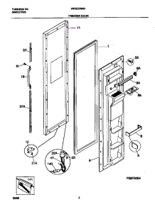 02 - Freezer Door parts for Frigidaire Refrigerator WRS22WNHD2 from AppliancePartsPros.com