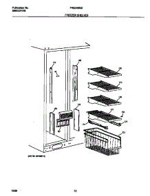 06 - Freezer Shelves parts for Frigidaire Refrigerator FRS24BGGB4 from AppliancePartsPros.com