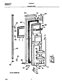 02 - Freezer Door parts for Frigidaire Refrigerator FRS24BGGW4 from AppliancePartsPros.com