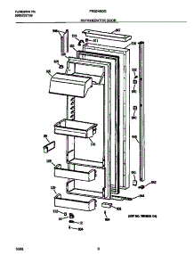 04 - Refrigerator Door parts for Frigidaire Refrigerator FRS24BGGW4 from AppliancePartsPros.com