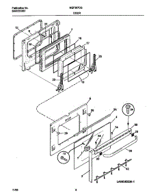 05 - Door parts for Frigidaire Range MEF367CGB5 from AppliancePartsPros.com