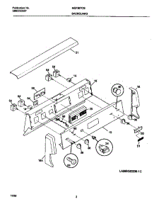 02 - Backguard parts for Frigidaire Range MEF367CGS5 from AppliancePartsPros.com