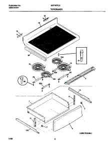 04 - Top / Drawer parts for Frigidaire Range MEF367CGS5 from AppliancePartsPros.com