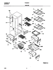 05 - Shelves parts for Frigidaire Refrigerator FRS26ZXHW1 from AppliancePartsPros.com