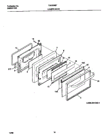 08 - Lower Door parts for Frigidaire Range TGO356BFW2 from AppliancePartsPros.com
