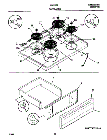 06 - Top / Drawer parts for Frigidaire Range TEO356BFW2 from AppliancePartsPros.com