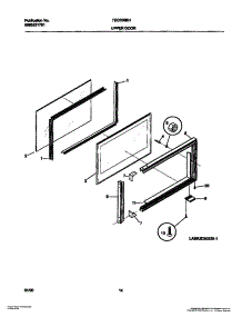 07 - Upper Door parts for Frigidaire Range TEO356BFW2 from AppliancePartsPros.com