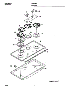 02 - Top parts for Frigidaire Cooktop FPC36C4HWA from AppliancePartsPros.com