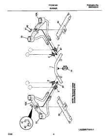 03 - Burner parts for Frigidaire Cooktop FPC36C4HWA from AppliancePartsPros.com