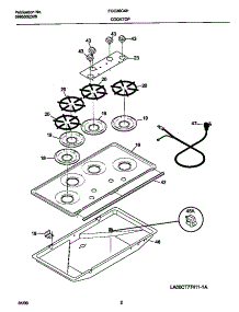 02 - Top parts for Frigidaire Cooktop FGC36C4HWA from AppliancePartsPros.com