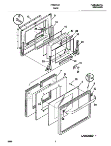 04 - Door parts for Frigidaire Oven FEB374CHBB from AppliancePartsPros.com