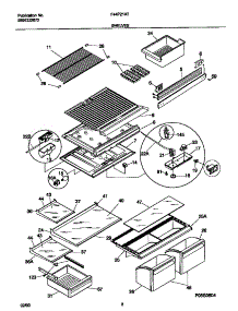 04 - Shelves parts for Frigidaire Refrigerator F44P21ATW3 from AppliancePartsPros.com