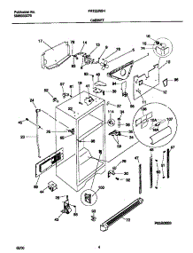 03 - Cabinet parts for Frigidaire Refrigerator FRT22IRSHK1 from AppliancePartsPros.com