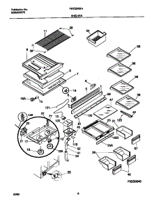04 - Shelves parts for Frigidaire Refrigerator FRT22IRSHK1 from AppliancePartsPros.com