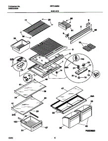 04 - Shelves parts for Frigidaire Refrigerator FRT21NRHW3 from AppliancePartsPros.com
