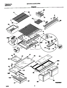 04 - Shelves parts for Frigidaire Refrigerator GRT21PRHD5 from AppliancePartsPros.com