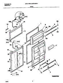 02 - Doors parts for Frigidaire Refrigerator GRT21PRHW5 from AppliancePartsPros.com