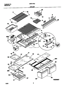 04 - Shelves parts for Frigidaire Refrigerator GRT21PRHD4 from AppliancePartsPros.com