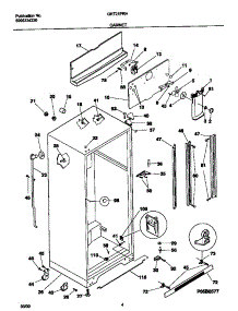 03 - Cabinet parts for Frigidaire Refrigerator GRT21PRHW4 from AppliancePartsPros.com