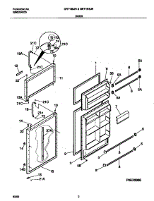 02 - Doors parts for Frigidaire Refrigerator GRT18ISJHD1 from AppliancePartsPros.com
