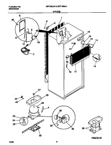 05 - System parts for Frigidaire Refrigerator GRT18SJHD1 from AppliancePartsPros.com