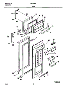 02 - Doors parts for Frigidaire Refrigerator FRT22IRSHB2 from AppliancePartsPros.com
