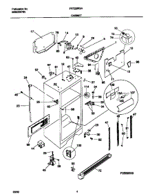 03 - Cabinet parts for Frigidaire Refrigerator FRT22IRSHK2 from AppliancePartsPros.com