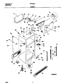 03 - Cabinet parts for Frigidaire Refrigerator FRT22QGJD1 from AppliancePartsPros.com