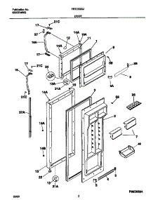 02 - Doors parts for Frigidaire Refrigerator FRT22QGJW1 from AppliancePartsPros.com