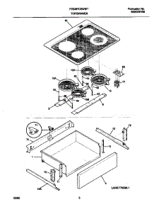 04 - Top / Drawer parts for Frigidaire Range FES367CESD from AppliancePartsPros.com