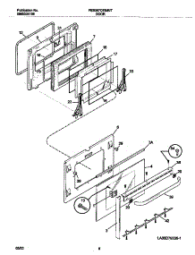 05 - Door parts for Frigidaire Range FES367CETD from AppliancePartsPros.com