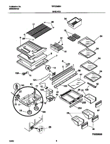 04 - Shelves parts for Frigidaire Refrigerator TRT22MRHB2 from AppliancePartsPros.com