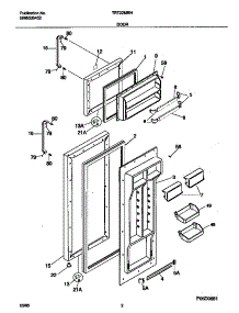 02 - Doors parts for Frigidaire Refrigerator TRT22MRHW2 from AppliancePartsPros.com