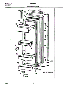 04 - Refrigerator Door parts for Frigidaire Refrigerator FRS24BGGB6 from AppliancePartsPros.com