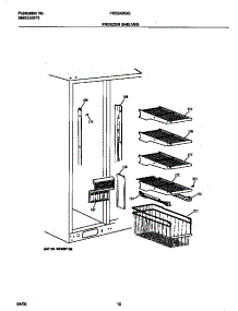 06 - Freezer Shelves parts for Frigidaire Refrigerator FRS24BGGW6 from AppliancePartsPros.com