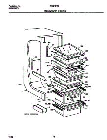 09 - Refrigerator Shelves parts for Frigidaire Refrigerator FRS24BGGW7 from AppliancePartsPros.com