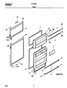 02 - Door parts for Frigidaire Refrigerator FRT18BNHD0 from AppliancePartsPros.com