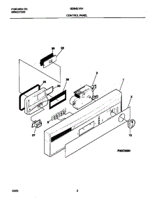 02 - Control Panel parts for Frigidaire Dishwasher GDB421RHS2 from AppliancePartsPros.com