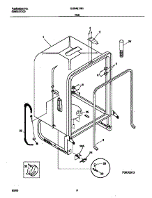 04 - Tub parts for Frigidaire Dishwasher GDB421RHS2 from AppliancePartsPros.com