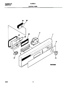 02 - Control Panel parts for Frigidaire Dishwasher GLDB653JB0 from AppliancePartsPros.com
