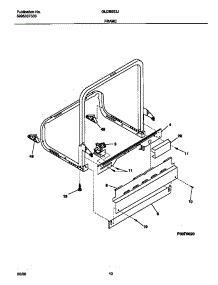 06 - Frame parts for Frigidaire Dishwasher GLDB653JS0 from AppliancePartsPros.com