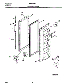 03 - Refrigerator Door parts for Frigidaire Refrigerator MRS22WNGD2 from AppliancePartsPros.com