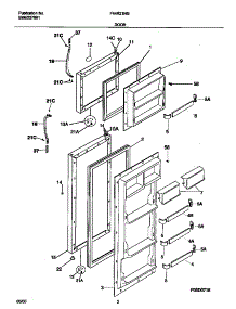 02 - Door parts for Frigidaire Refrigerator F44R21NGD0 from AppliancePartsPros.com