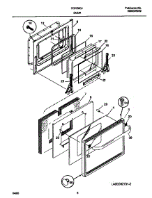 04 - Door parts for Frigidaire Oven FEB766CJSA from AppliancePartsPros.com