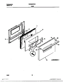 05 - Door parts for Frigidaire Range TGF605WFD7 from AppliancePartsPros.com