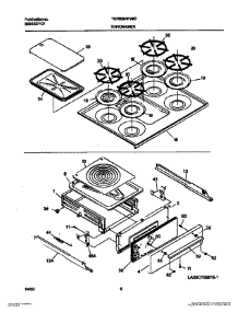 04 - Top / Drawer parts for Frigidaire Range TGF605WFW7 from AppliancePartsPros.com