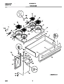 04 - Top / Drawer parts for Frigidaire Range MEF402WFW4 from AppliancePartsPros.com